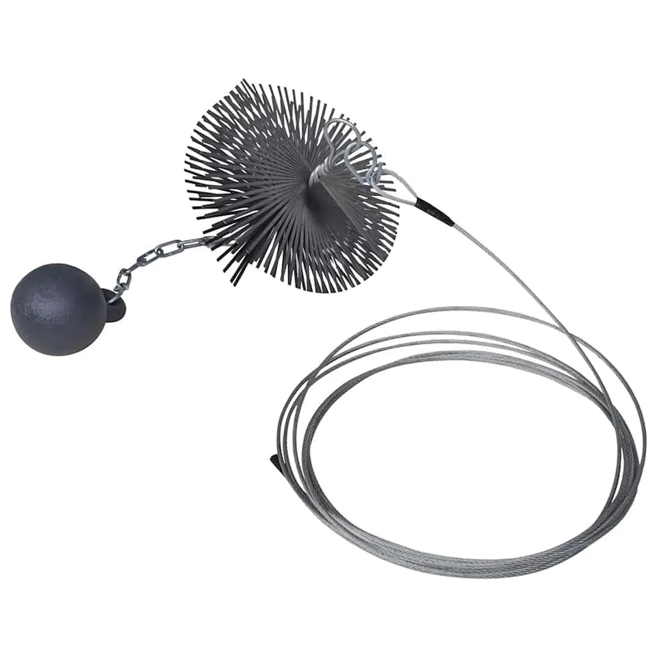 vidaXL Heim & Garten Kaminreinigungsbürste 15cm 15m Seil
