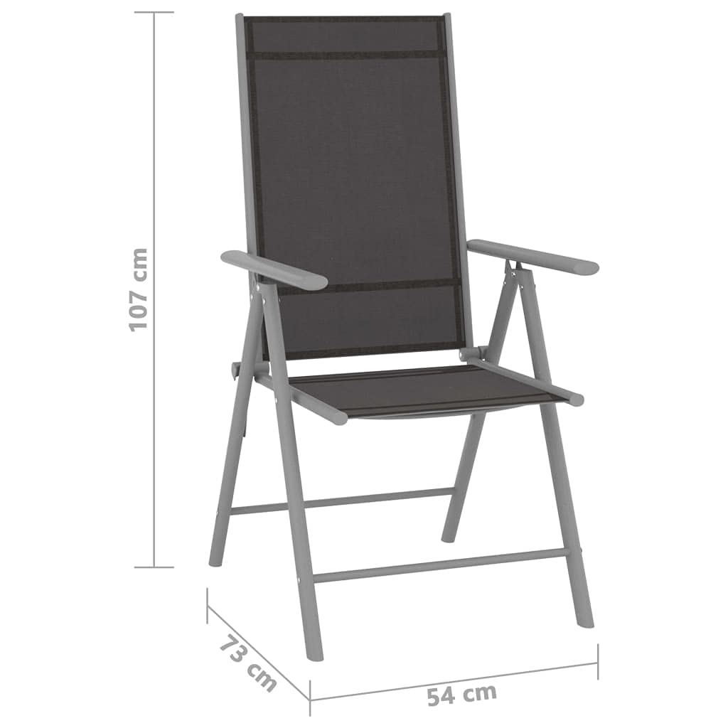 vidaXL Heim & Garten Bistro-Set 3-tlg Balkonset silbern verstellbar