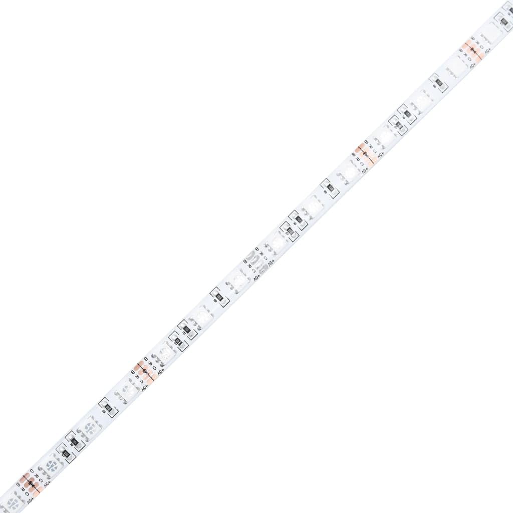 vidaXL LED-Schreibtisch 130x130 Eckschreibtisch Betongrau