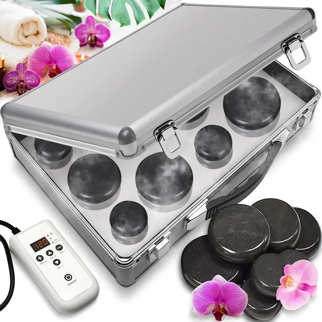 Serenelife Massage Spa Sauna Hot Stone Massageset 12 Steine