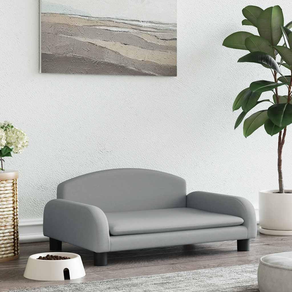 vidaXL Hundebett Hellgrau 70x45x30 cm Stoff Hundesofa
