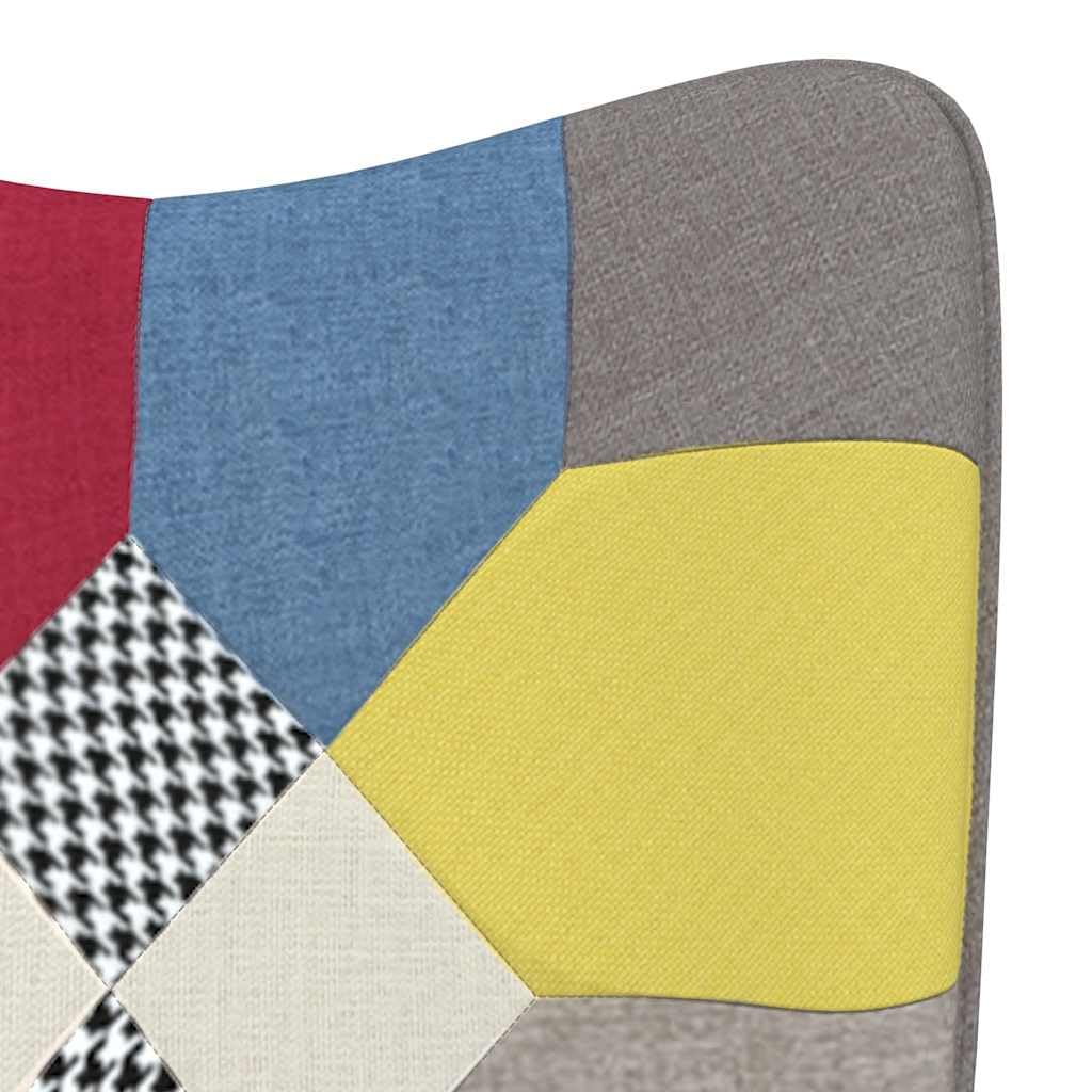 vidaXL Relaxsessel Patchwork Stoff Drehsessel Grau Schwarz