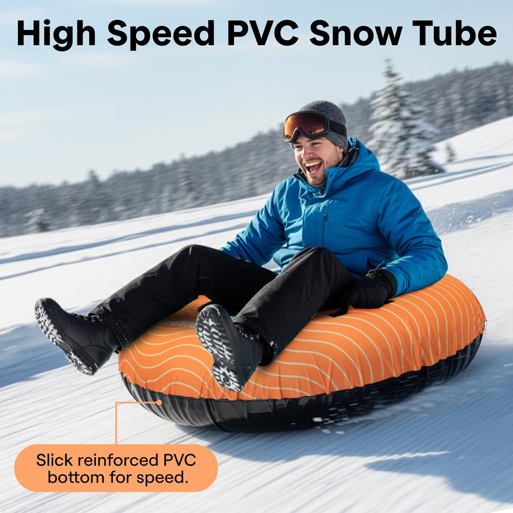 Serenelife Snow Tube 48 Zoll Schneereifen orange aufblasbar