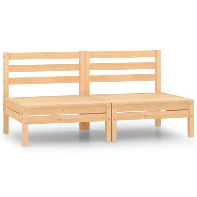 vidaXL Heim & Garten Gartensofa 2-Sitzer Kiefer Braun Massivholz