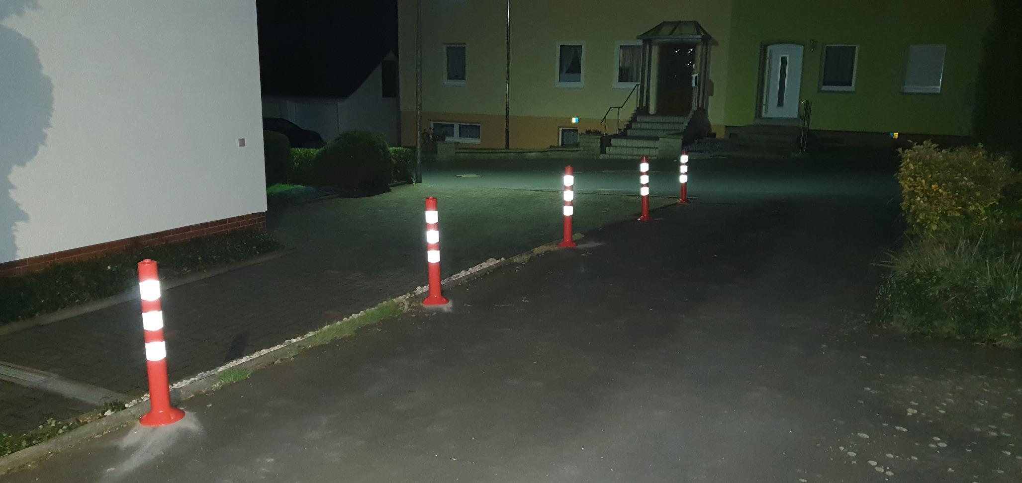 vidaXL Verkehrspoller Leitpoller 75 cm 5 Stück Kunststoff