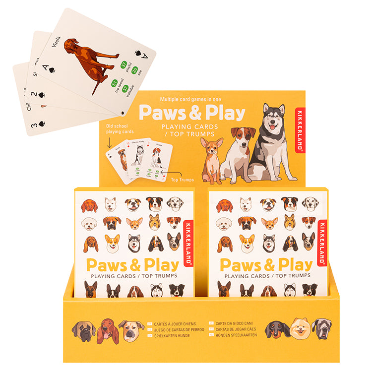 Kikkerland Play Paws & Play Spielkarten Hunde Standardblatt