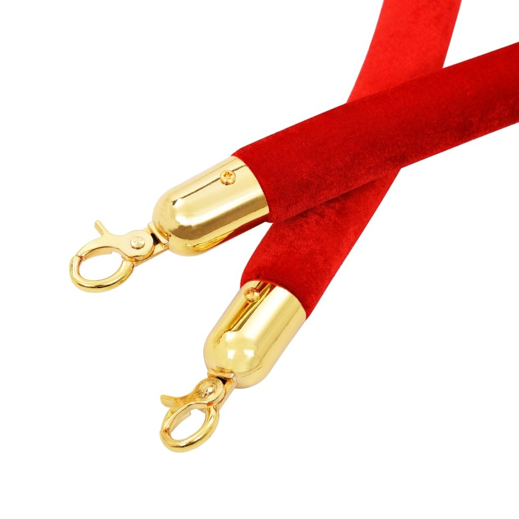 vidaXL Wirtschaft VIP Abgrenzungsständer 3-TLG. Gold Edelstahl