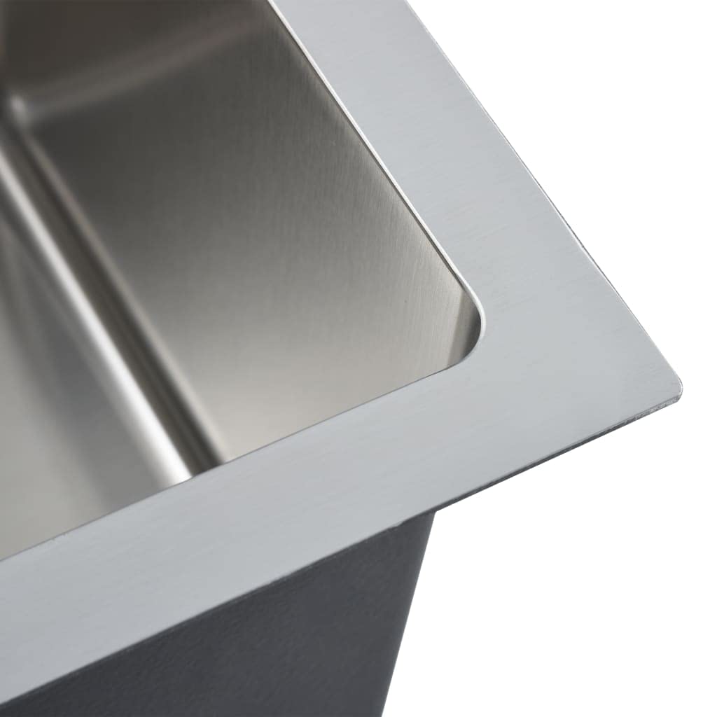 vidaXL Einbauspüle Edelstahl 44x29x20 cm Silber