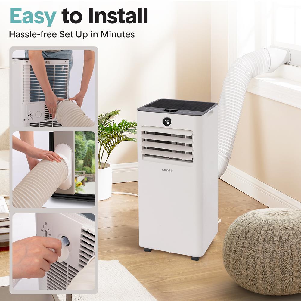 Serenelife Portable AC Klimagerät 8000 BTU Weiß mobil