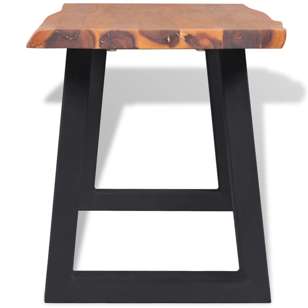 vidaXL Möbel Sitzbank Akazienholz massiv 145 cm