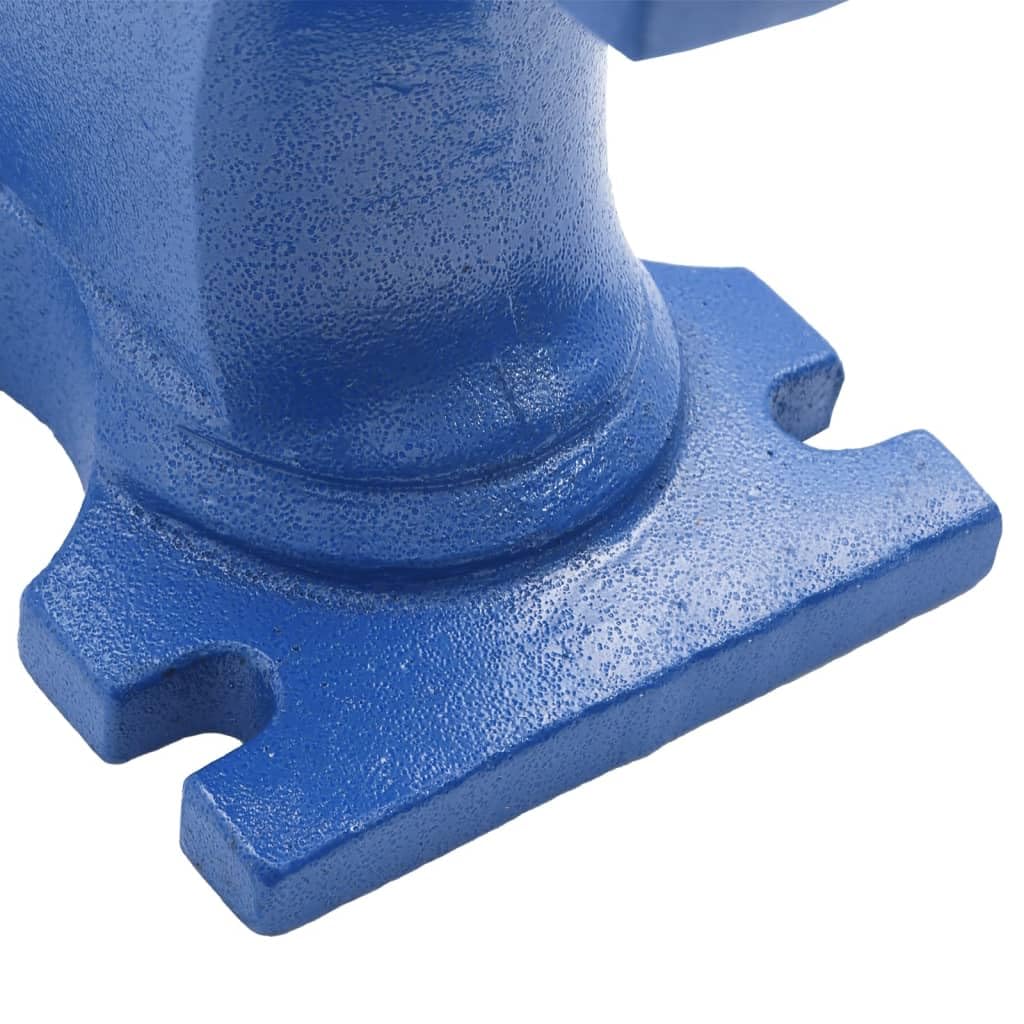 vidaXL Amboss 10,9 kg Schmiedeamboss Gusseisen Blau Horn