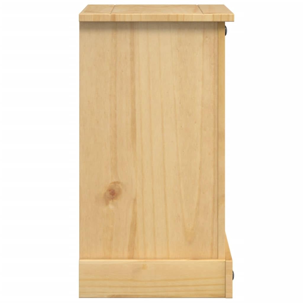vidaXL Möbel Nachttisch Corona Kiefer 45x35x64 cm 3 Schubladen
