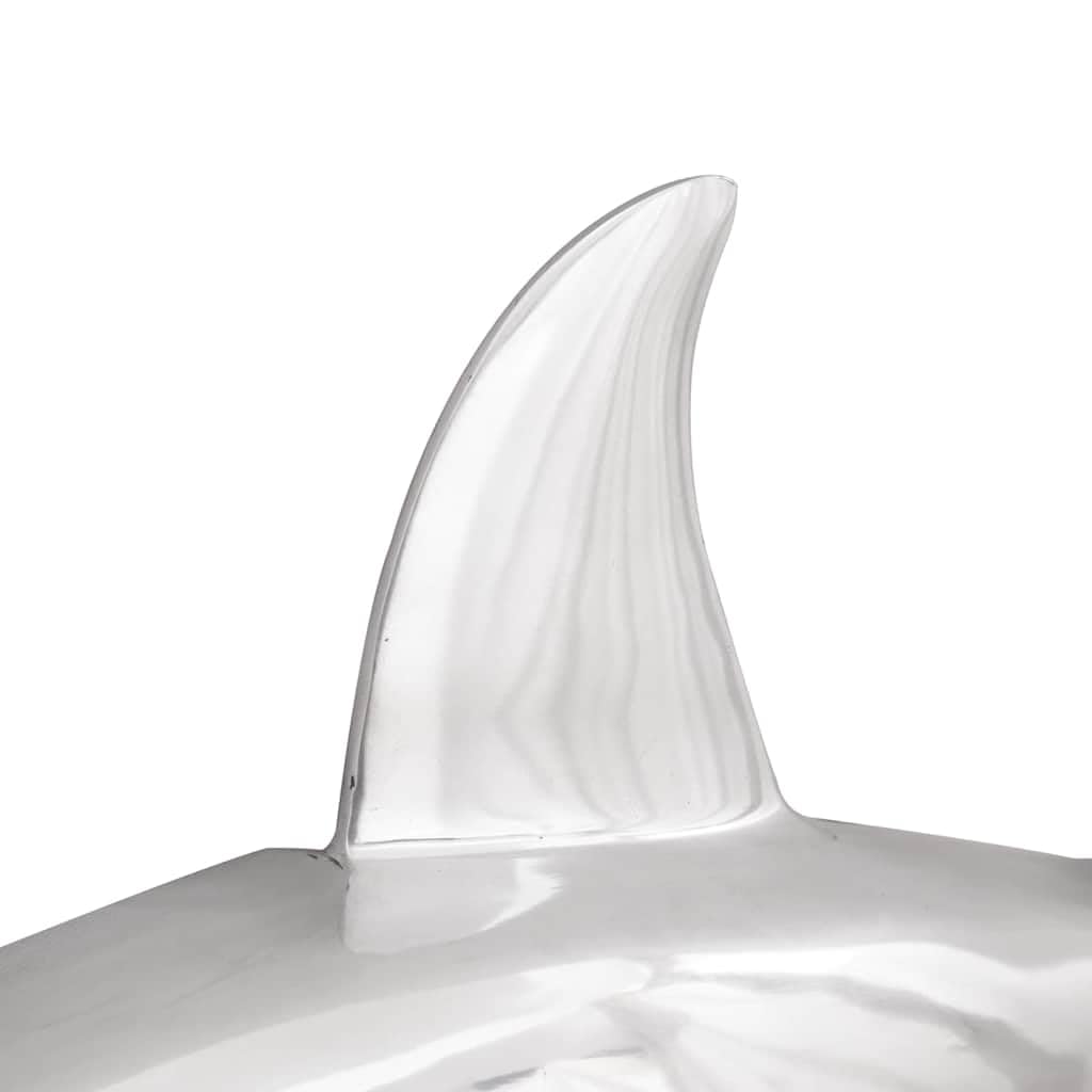 vidaXL Hai Skulptur Silber Aluminium 68 cm Deko