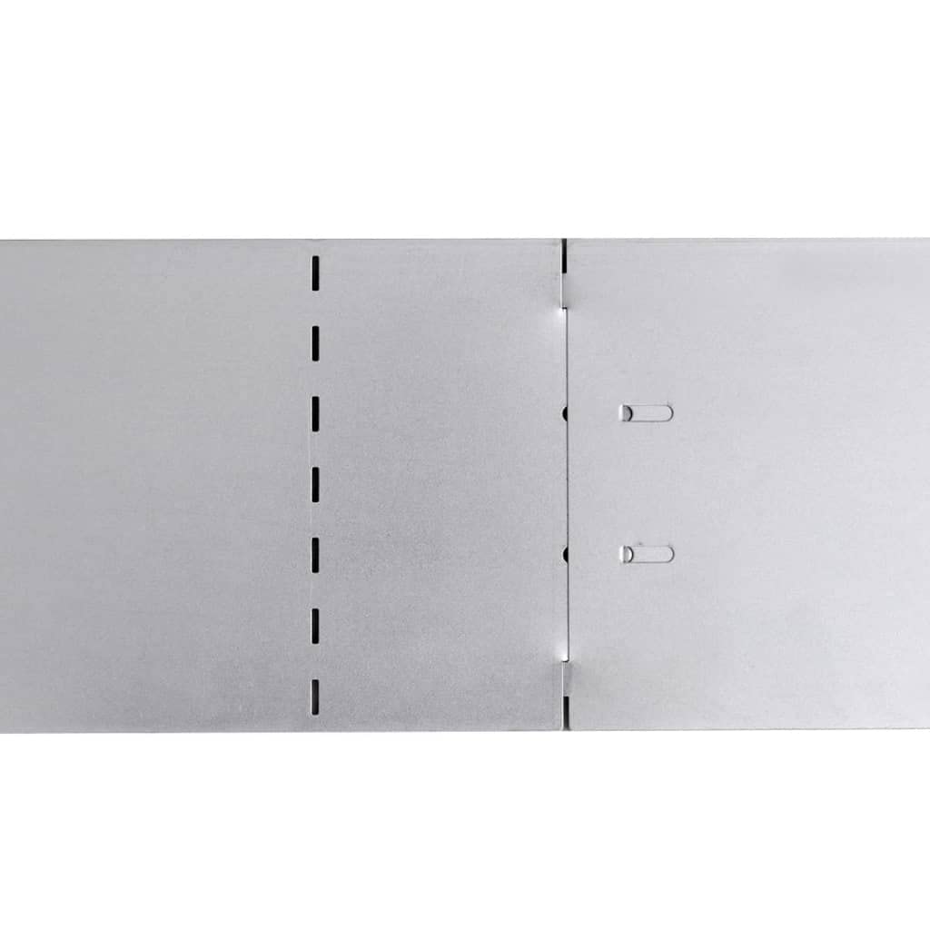 vidaXL Rasenkante verzinkt flexibel 15x 100x14cm Stahl