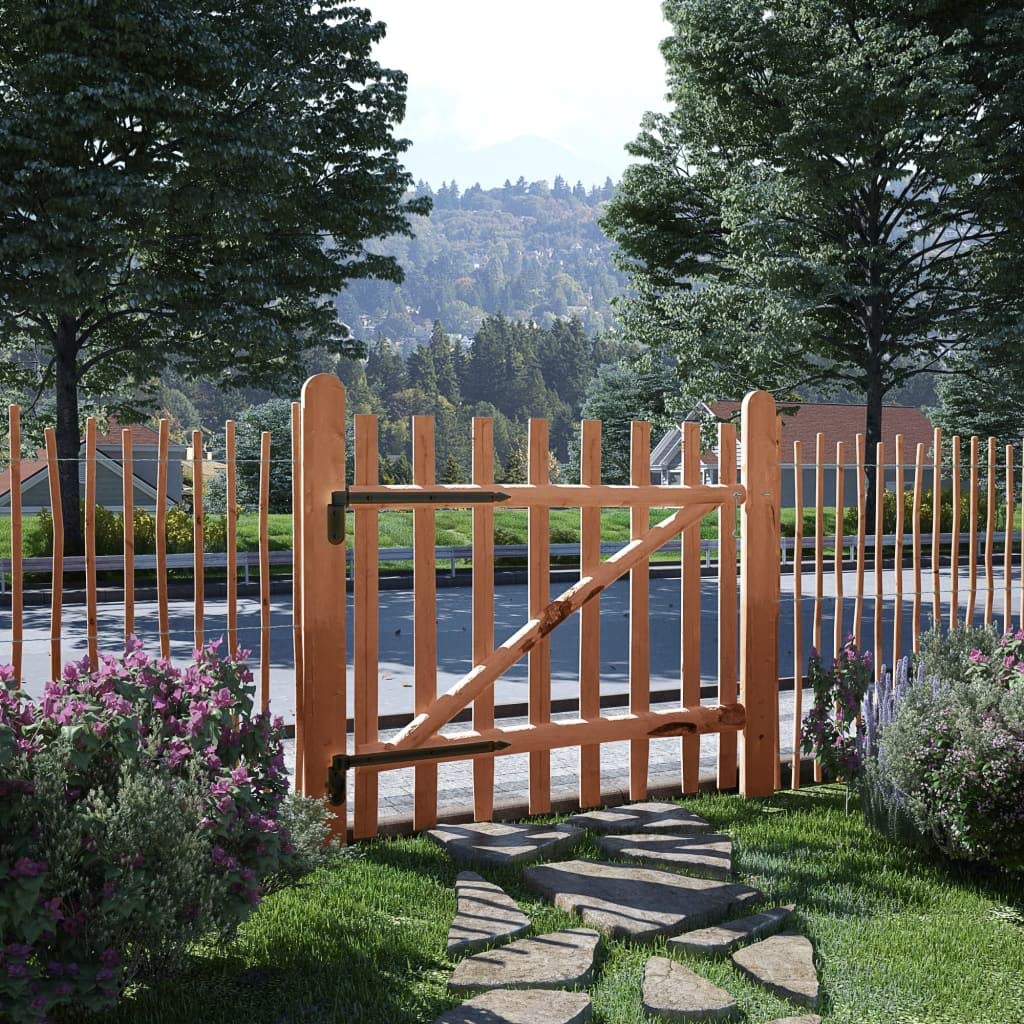vidaXL Heim & Garten Zauntor Haselnuss 100x90 cm Holz