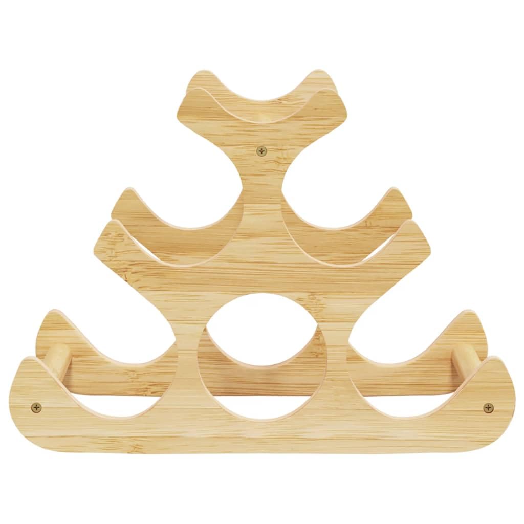 vidaXL Möbel Weinregal 6 Flaschen Bambus 35x18 cm