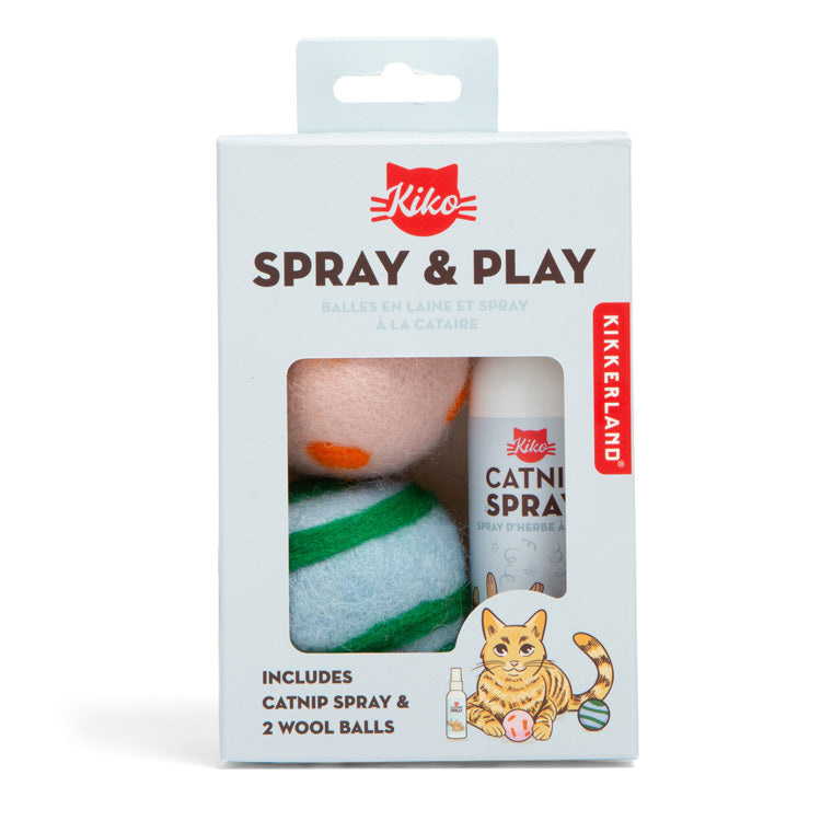 Kikkerland Home Kiko Katzenspielzeug Wollbälle Katzenminze