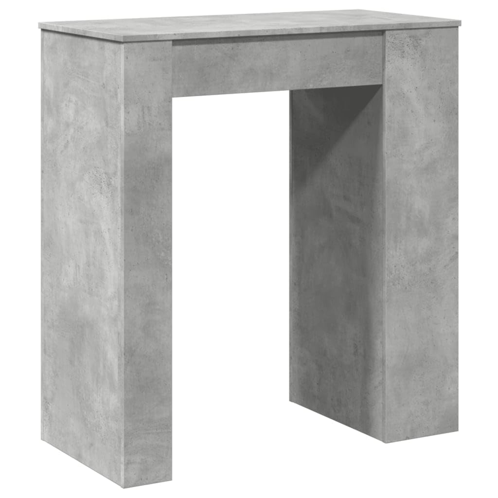 vidaXL Möbel Bartisch mit Regal Betongrau 95x47x103,5 cm