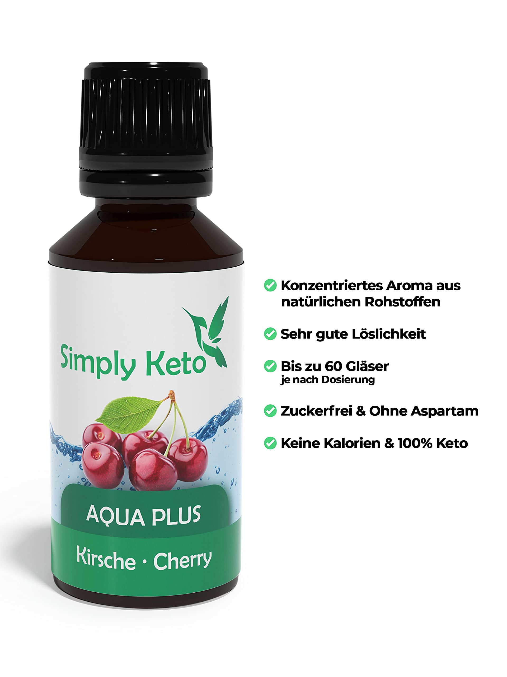 Simply Keto Aqua Plus Flavour Drops Kirsche 30ml zuckerfrei