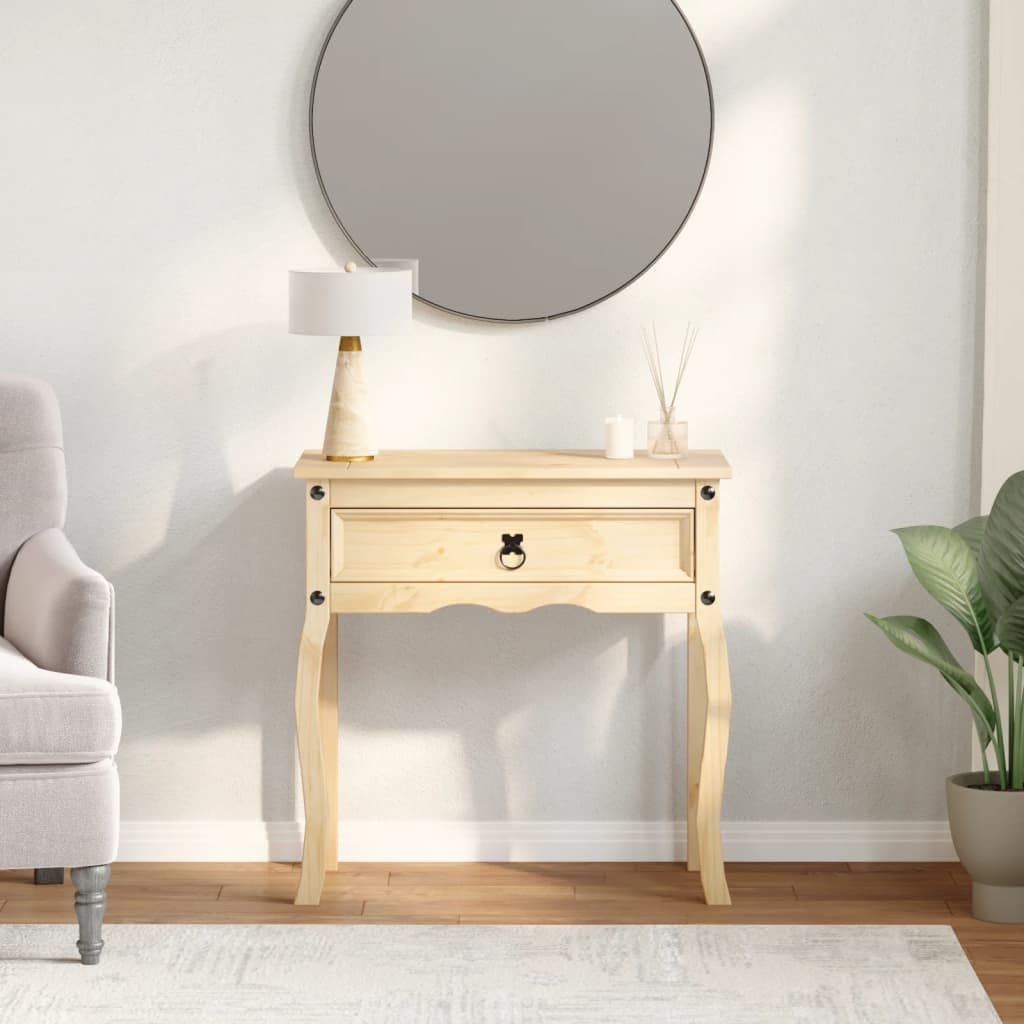 vidaXL Konsolentisch Corona 73x35x73 cm Kiefer Beige
