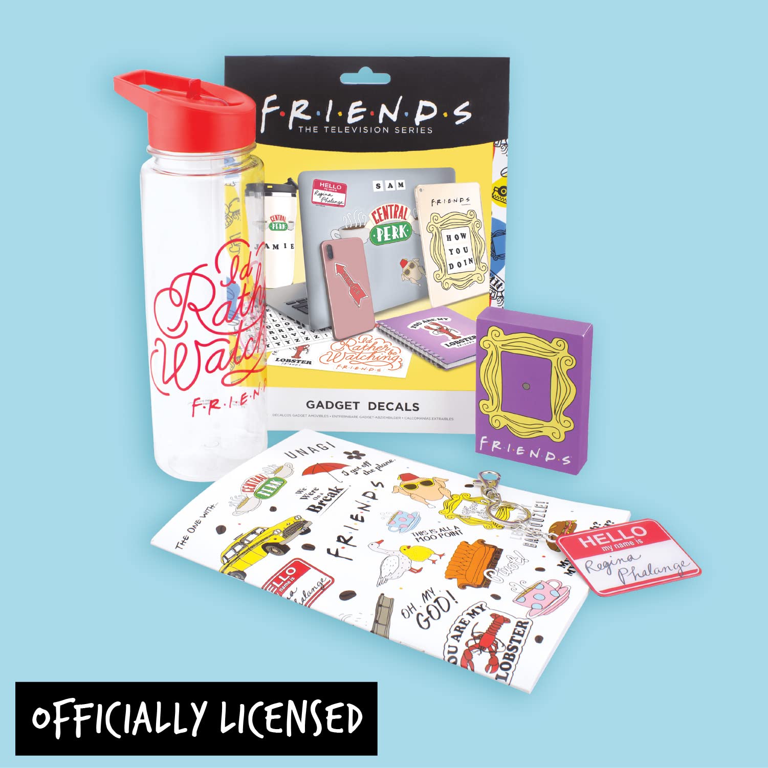 Paladone Friends Fan-Geschenkset Box mit Flasche Notizbuch