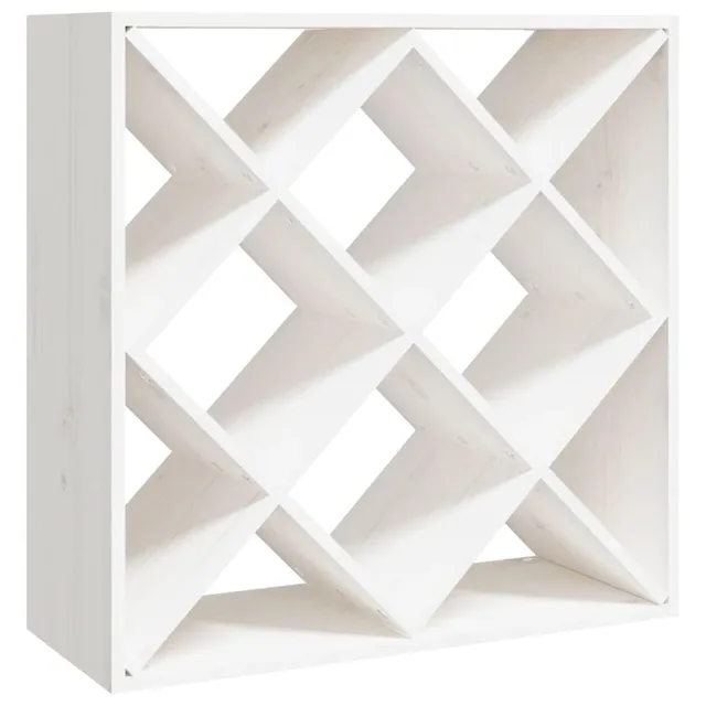 vidaXL Möbel Weinregal Weiß Kiefer 62 cm Kasten-Design