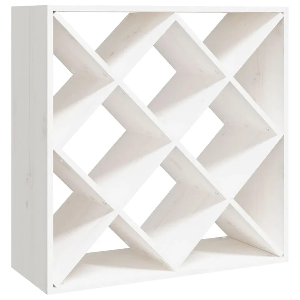 vidaXL Möbel Weinregal Weiß Kiefer 62 cm Kasten-Design
