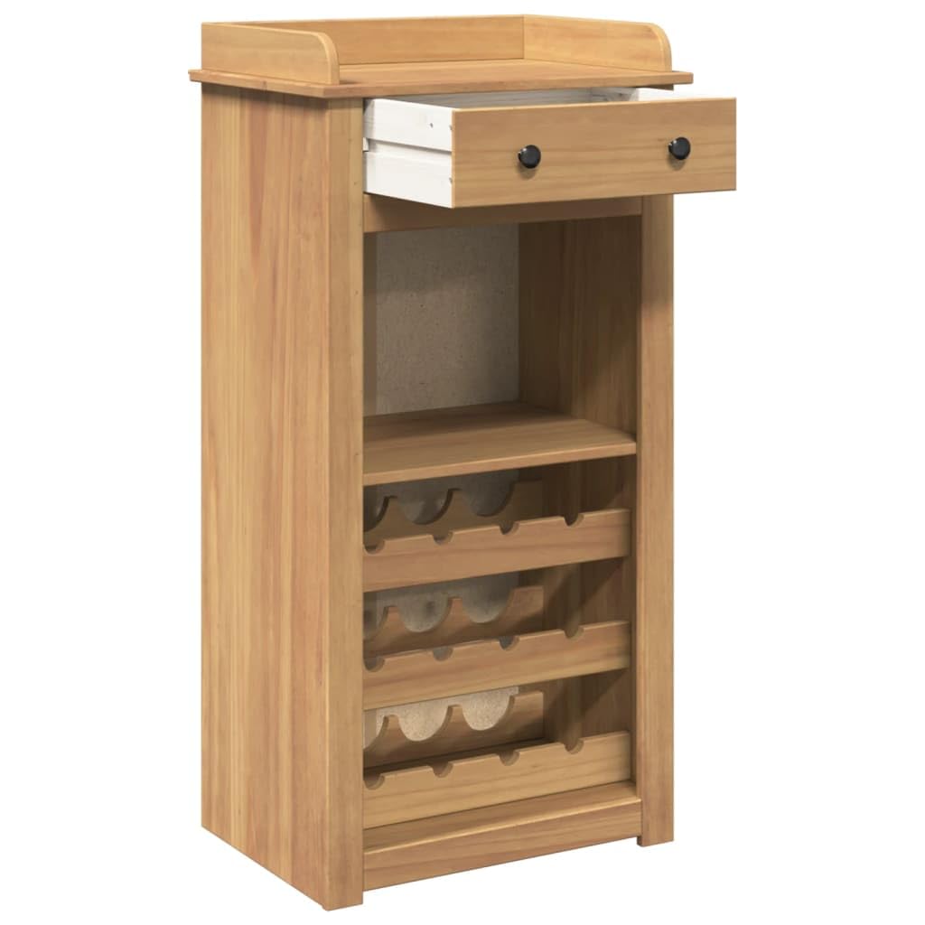 vidaXL Möbel Panama Weinschrank Kiefer 57x40x111,5 cm 9 Flaschen