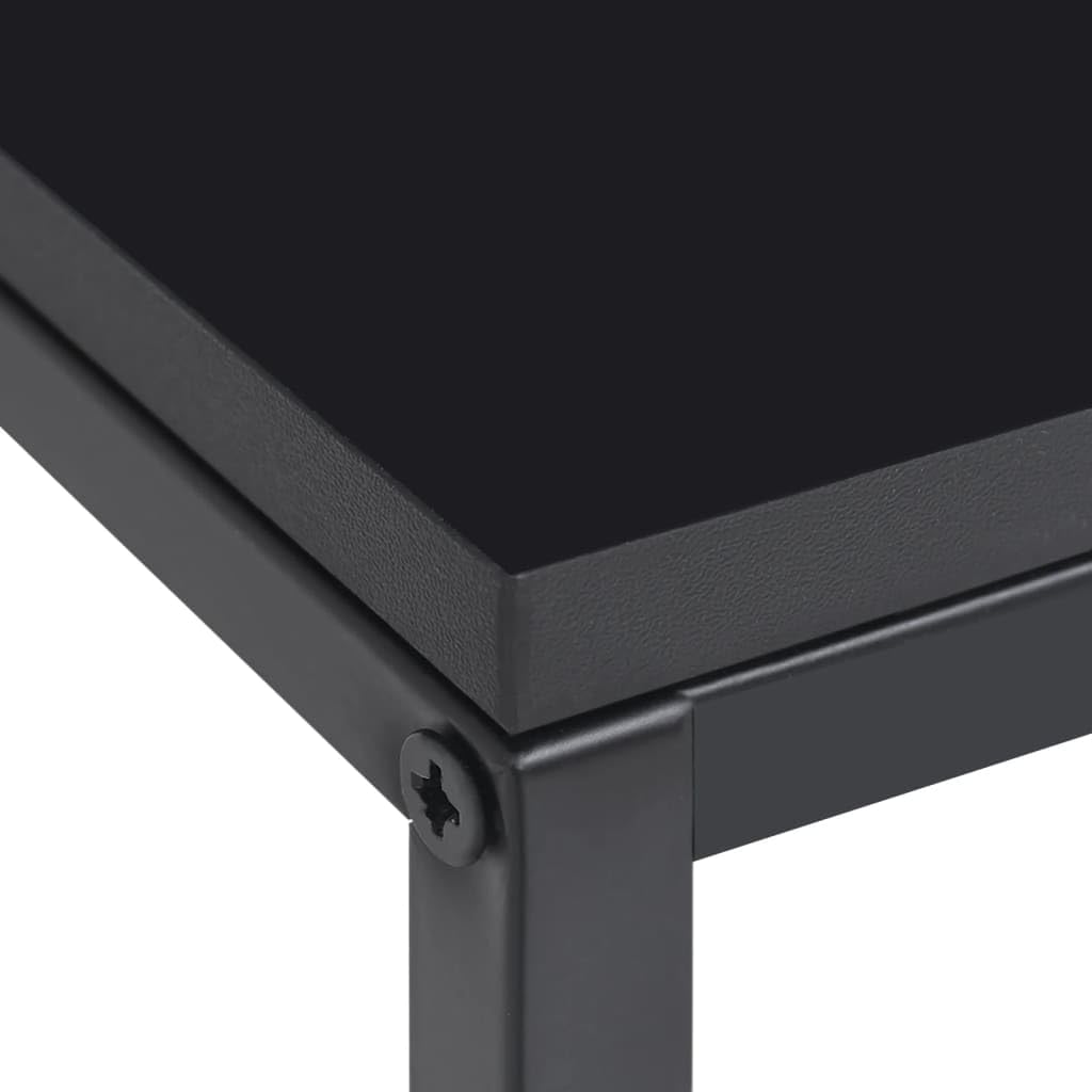 vidaXL Möbel Beistelltisch 2er-Set Stahl schwarz Laptoptisch