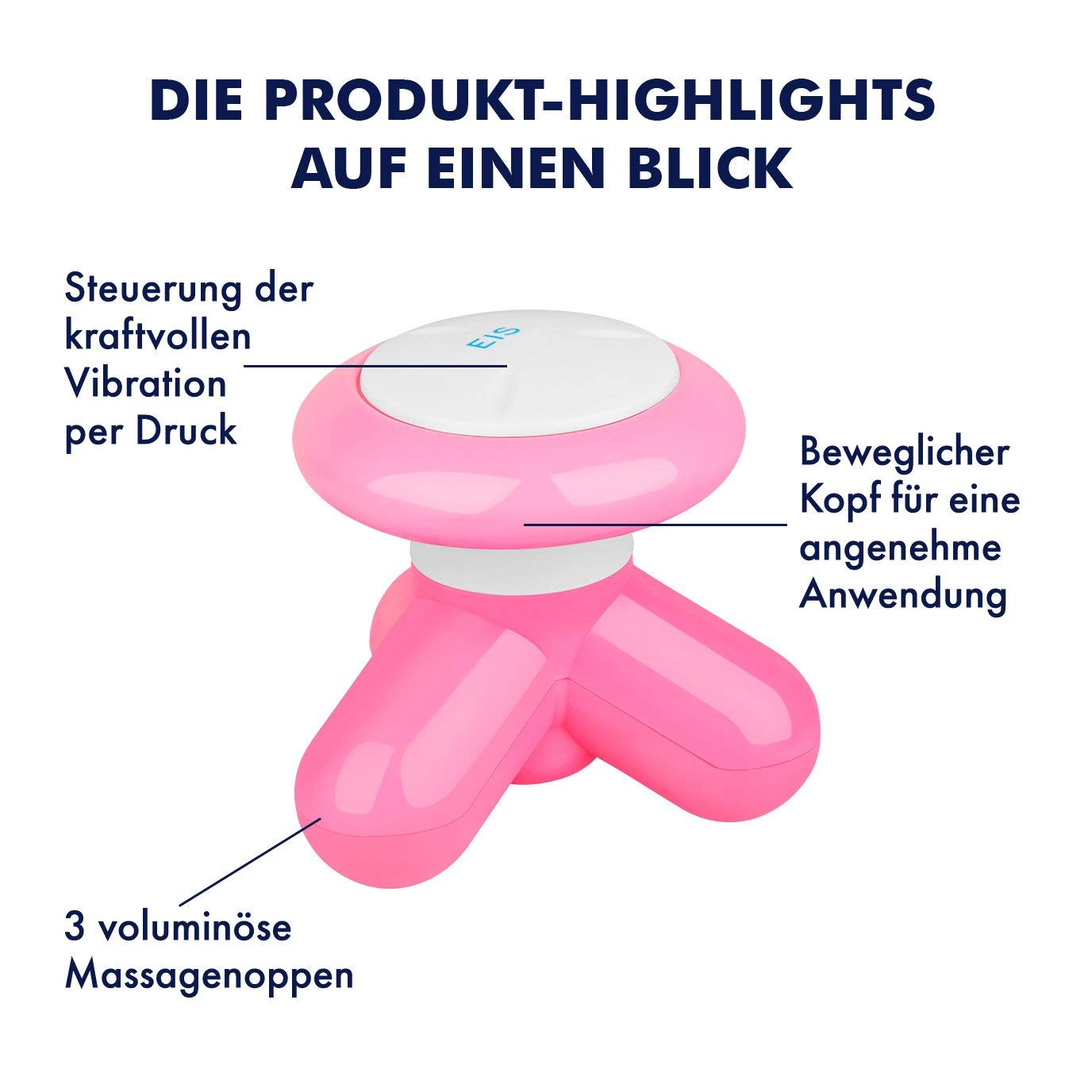 EIS Massagezubehör Massagegerät mit Druckpunktfunktion handlich
