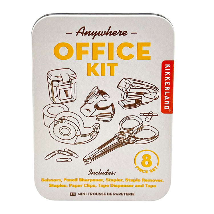 Kikkerland Anywhere Office Kit Mini Büroset 8-teilig Dose