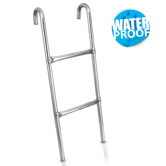 Serenelife Fitness SLTRALDR Trampolinleiter Stahl 2-Stufen