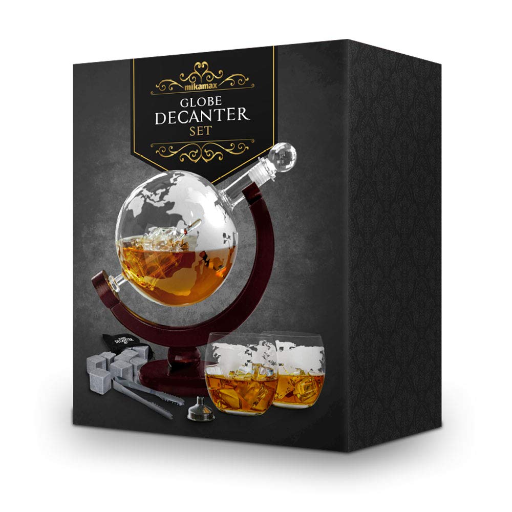 MikaMax Bar & Kitchen Whisky Karaffe Globus Set 850 ml