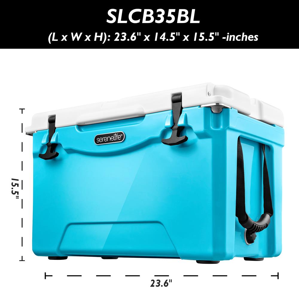 Serenelife Camping Kühlbox 33L Blau 5 Tage Isolierung