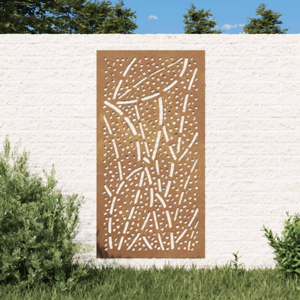 vidaXL Garten Wanddeko Blatt-Design Cortenstahl Rostdeko