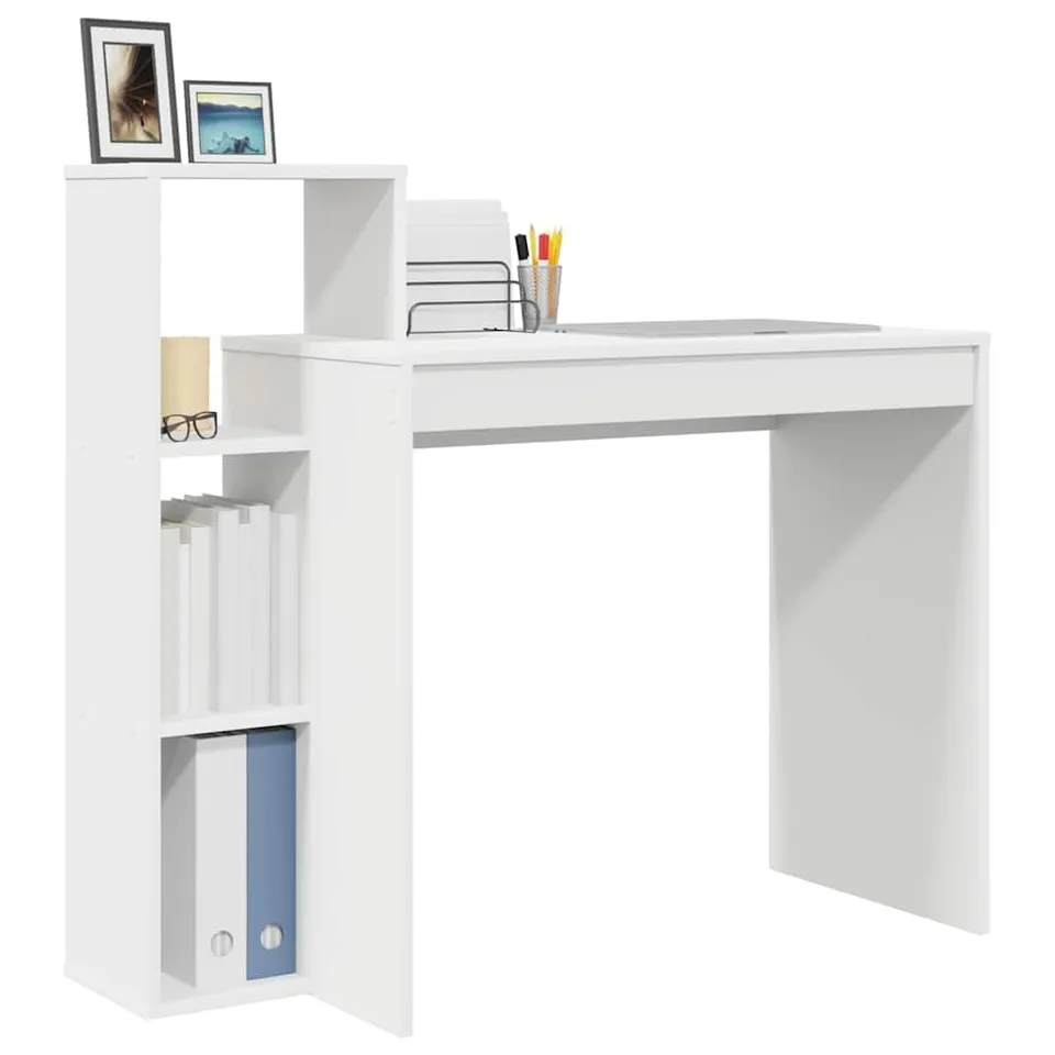 vidaXL Schreibtisch Weiß 100x40x90 cm mit Regalen