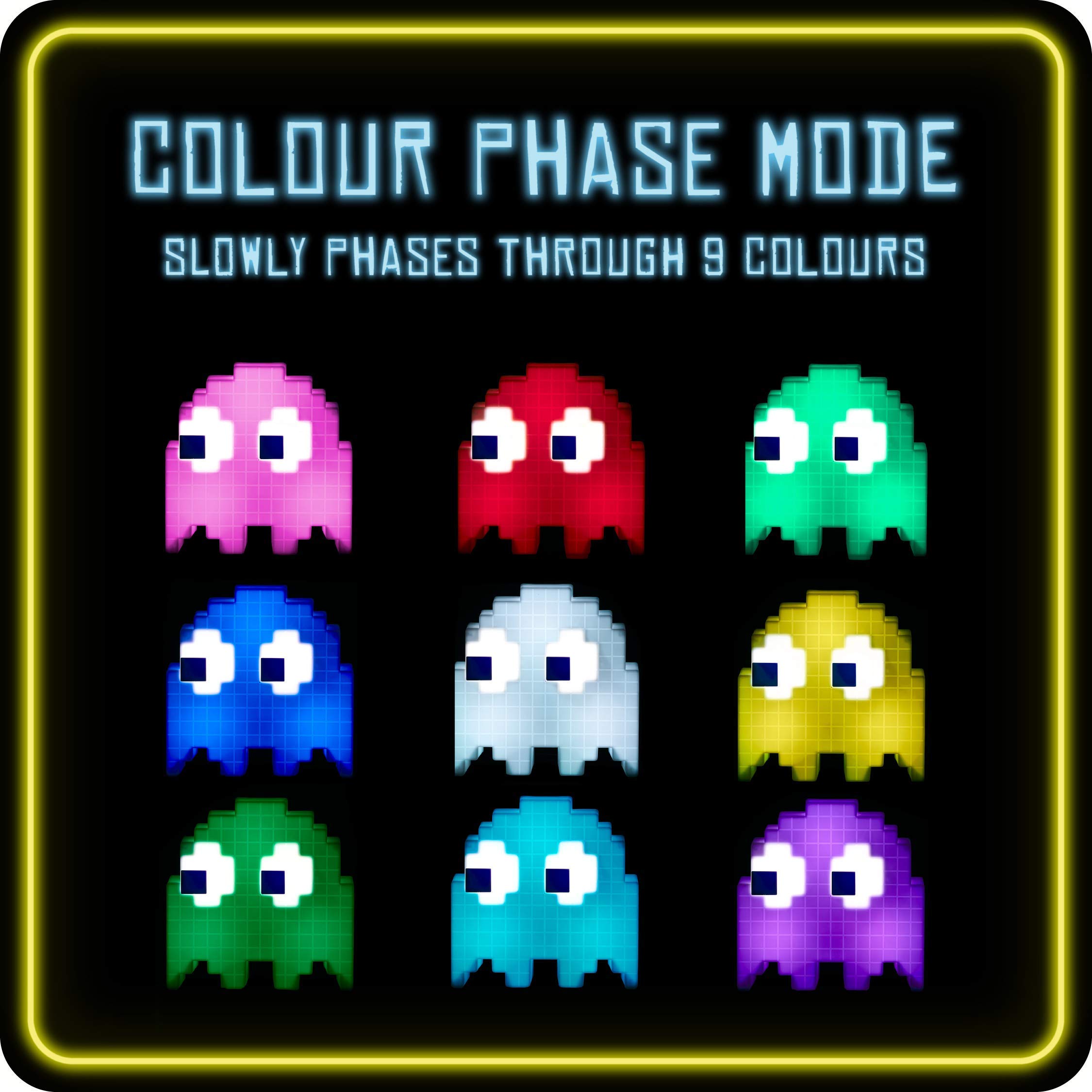 Paladone Lighting Pac-Man Geisterlampe LED Farbwechsel USB