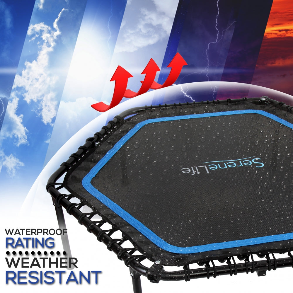 Serenelife Fitness Trampolin 48 Zoll klappbar Haltestange