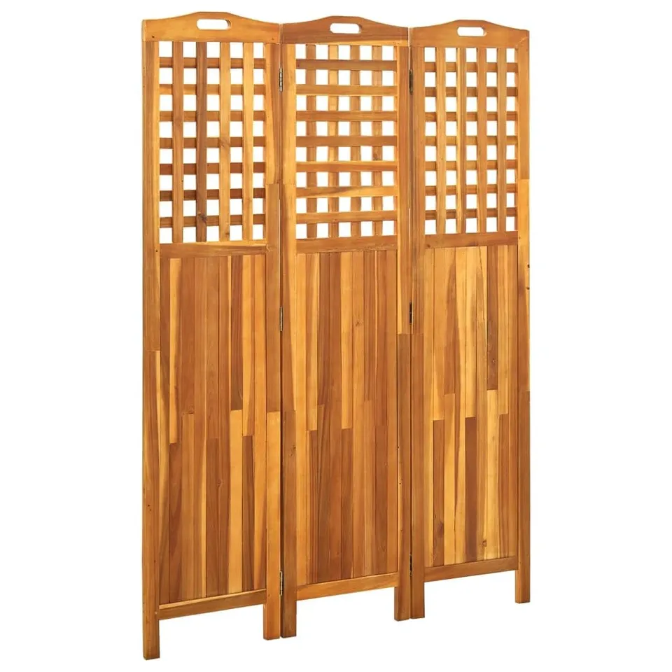vidaXL Raumteiler Akazienholz 3-TLG 121x2x170 cm
