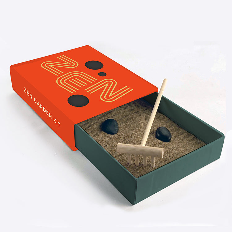 Kikkerland Zen Garden Kit Mini Zen Garten Set Entspannung