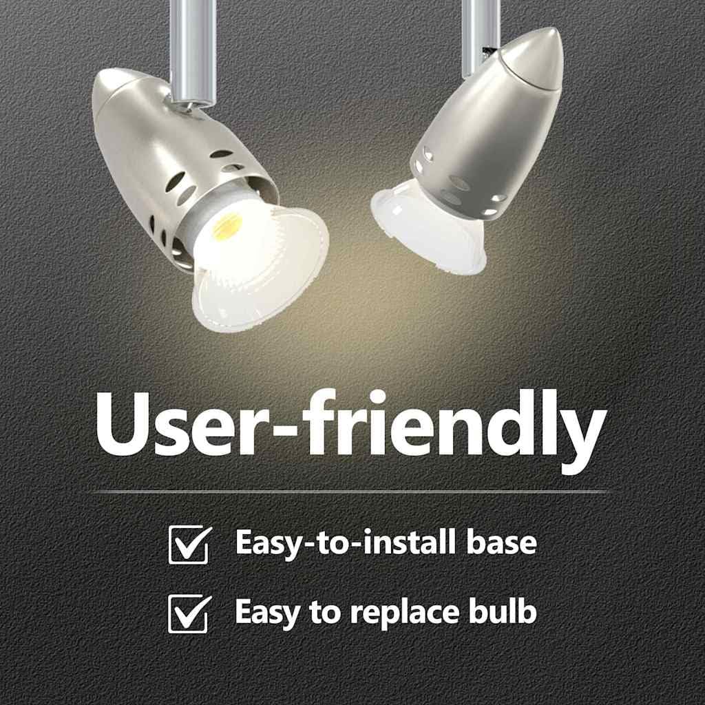 vidaXL Heim & Garten Deckenstrahler Nickel Metall 2-flammig