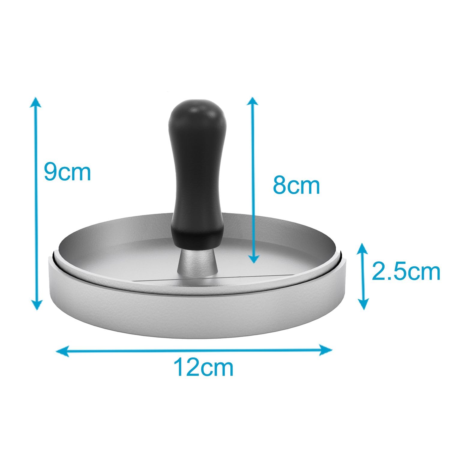 Intirilife Hamburger Presse Grau 12 cm Burger Patties