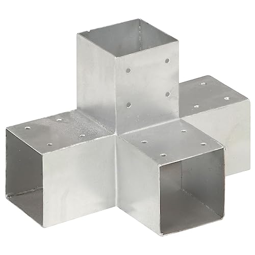 vidaXL Pfostenverbinder X-Form Holzverbinder 91x91mm verzinkt