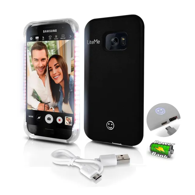 Serenelife Lite-Me Handyhülle S7 Edge LED Schwarz