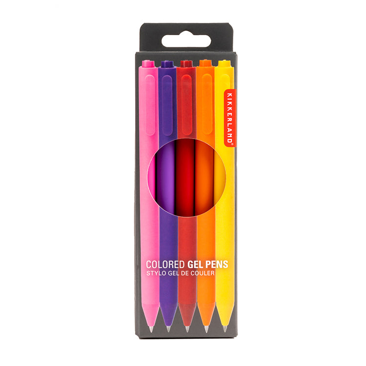 Kikkerland Tech & Stationery Gelstifte 10er Set bunt nachfüllbar