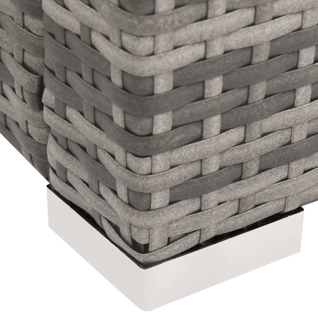 vidaXL Doppel Sonnenliege Poly Rattan Grau 2-Personen Liege