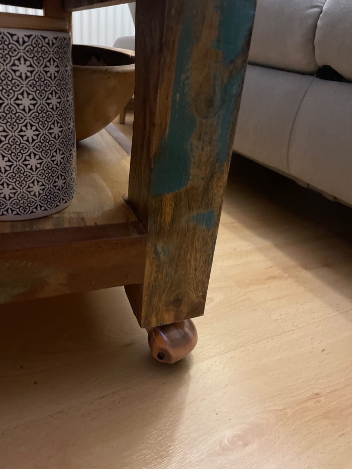 vidaXL Möbel Couchtisch Altholz Massiv 90x45x35 cm