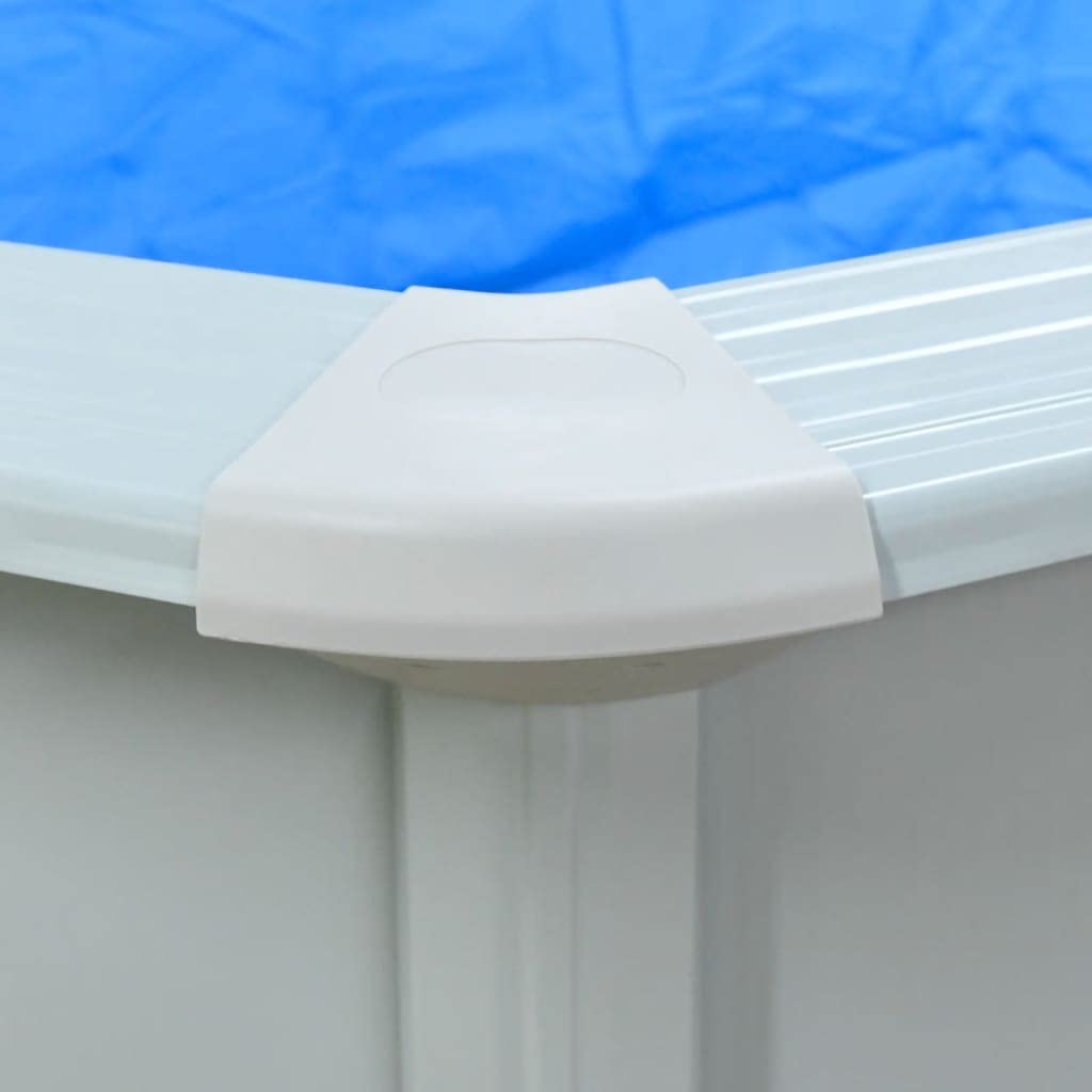 vidaXL Frame Pool 460x120 Blau Aufstellpool mit Leiter