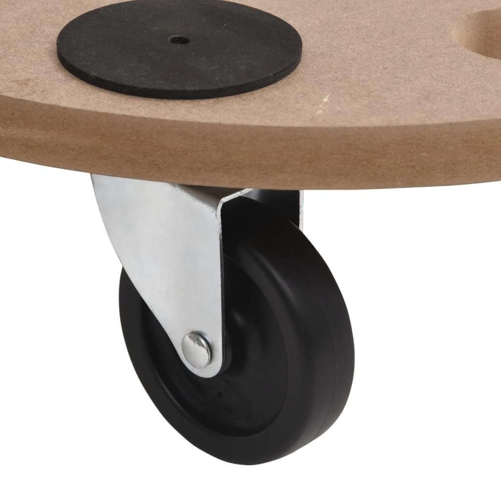 vidaXL Rollbretter Transportroller Holz 2 Stück Ø 38 cm Anti-Rutsch
