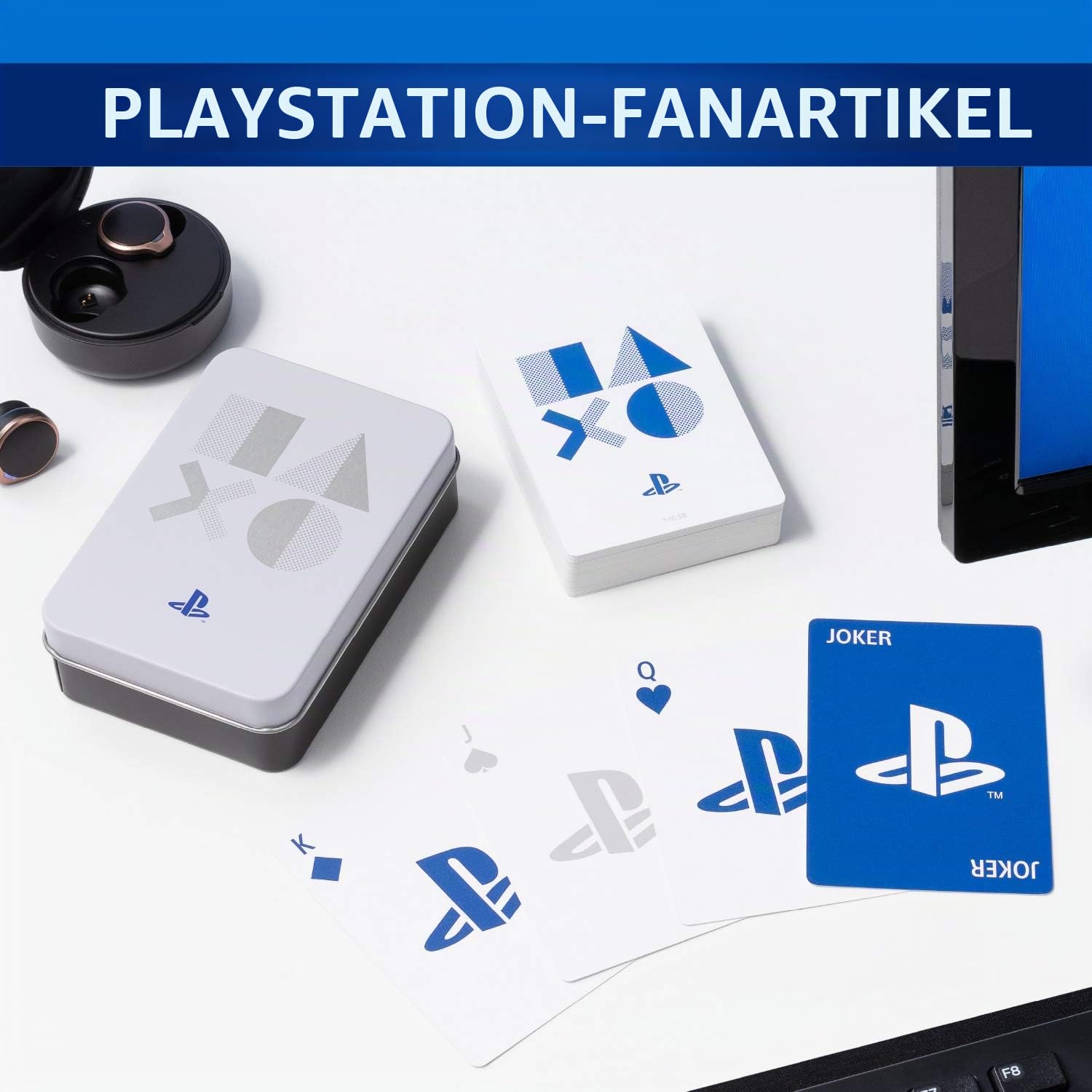 Paladone Playstation Spielkarten PS5 6x9 cm in Dose Geschenk